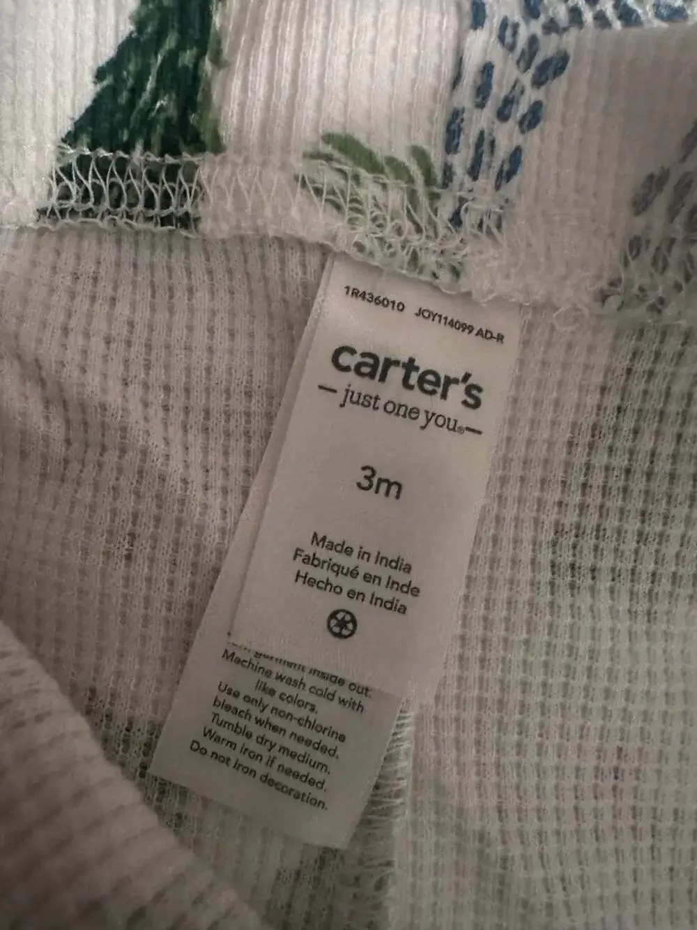 Carter's Just One You Christmas Tree Waffle Knit Top and Pants Set Size 3M
